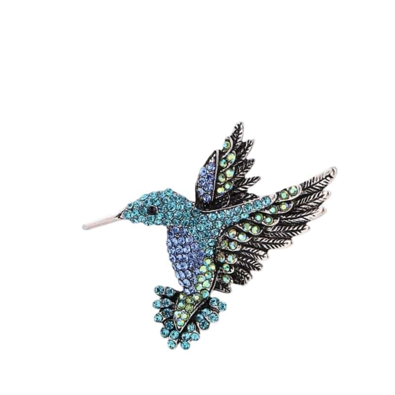 unique turquoise rhinestone hummingbird brooch with intricate detailing and premium materials for a stylish look